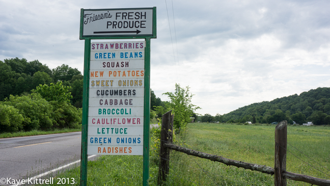 Friesen's Farm Stand Sign Mennonites living a meaningful life in Tennessee & the availability of fresh produce & dairy