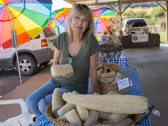 Files from the Road: Growing Loofah - Sheri at farmers market