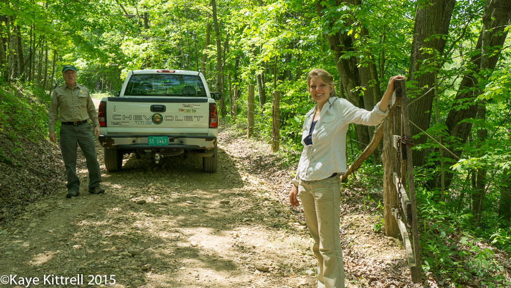 Kristina Rossi takes Guy Zimmerman and Kaye for a tour of the farm