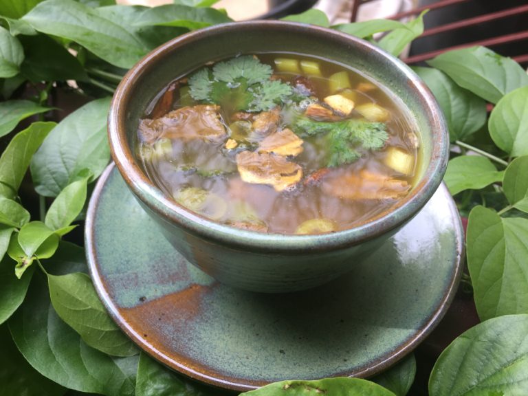 Hot & Spicy Root Soup with Wild Mushrooms